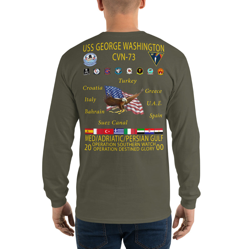 USS George Washington (CVN-73) 2000 Long Sleeve Cruise Shirt