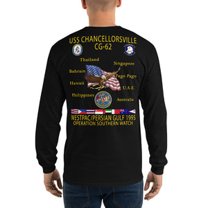 USS Chancellorsville (CG-62) 1995 Long Sleeve Cruise Shirt