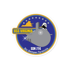 Load image into Gallery viewer, USS Virginia (SSN-774) Ship&#39;s Crest Vinyl Sticker