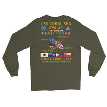 Load image into Gallery viewer, USS Coral Sea (CVA-43) 1973 Long Sleeve Cruise Shirt