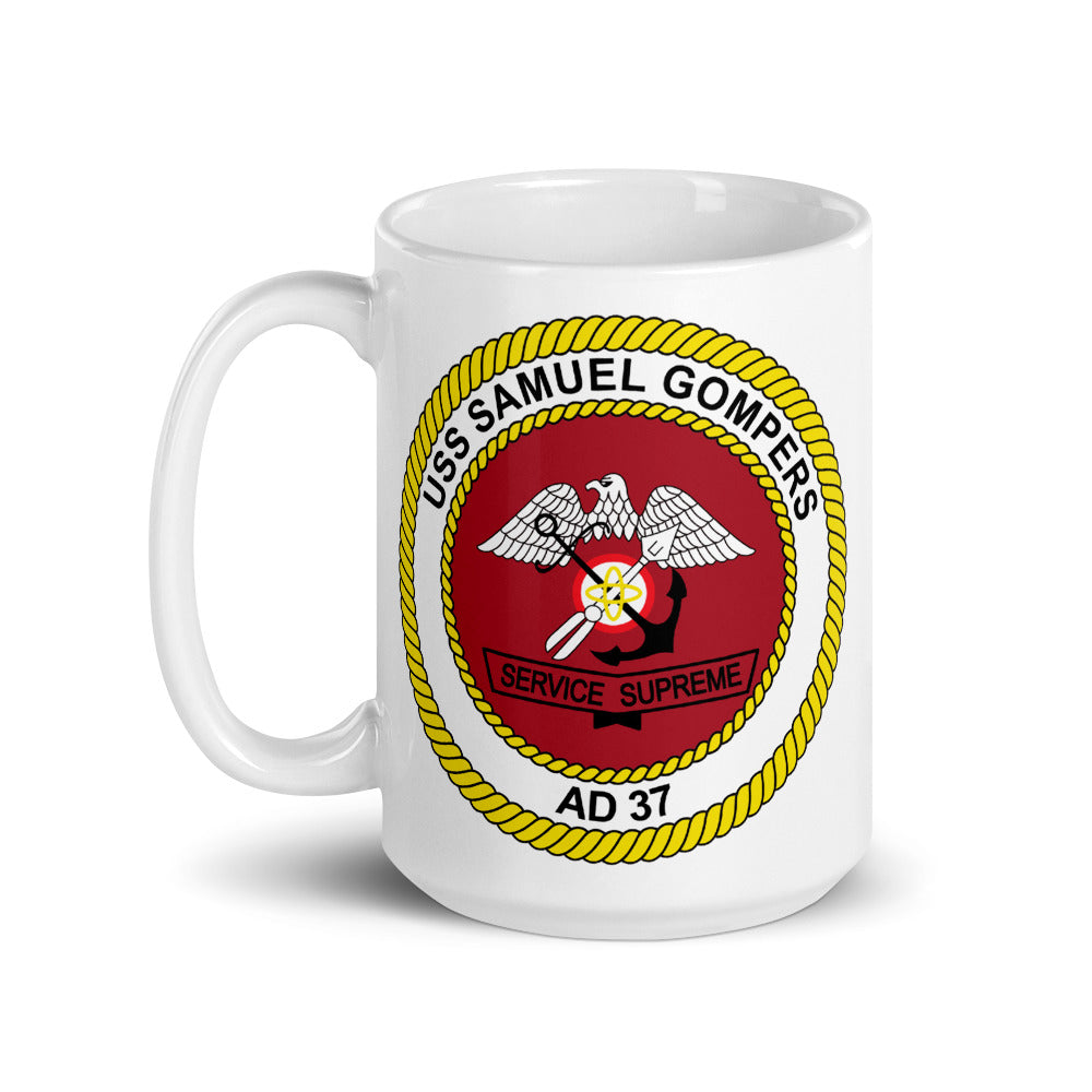 USS Samuel Gompers (AD-37) Ship's Crest Mug