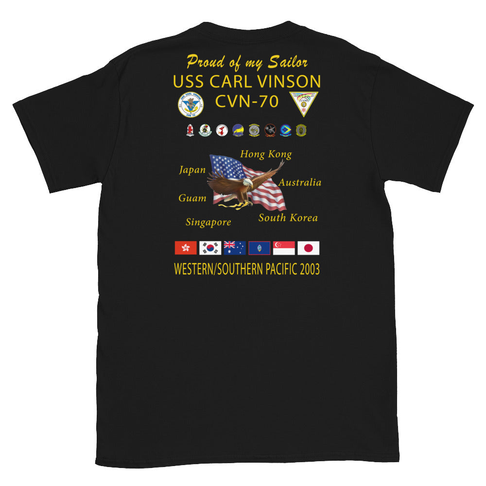 USS Carl Vinson (CVN-70) 2003 Cruise Shirt - FAMILY
