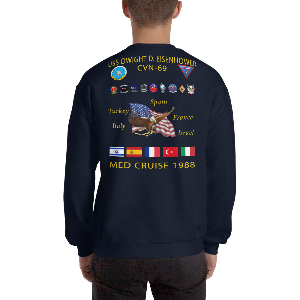 USS Dwight D. Eisenhower (CVN-69) 1988 Cruise Sweatshirt