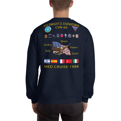 USS Dwight D. Eisenhower (CVN-69) 1988 Cruise Sweatshirt