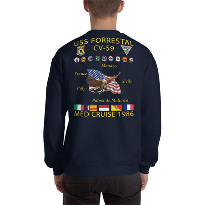 USS Forrestal (CV-59) 1986 Cruise Sweatshirt