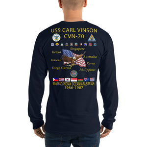 USS Carl Vinson (CVN-70) 1986-87 Long Sleeve Cruise Shirt