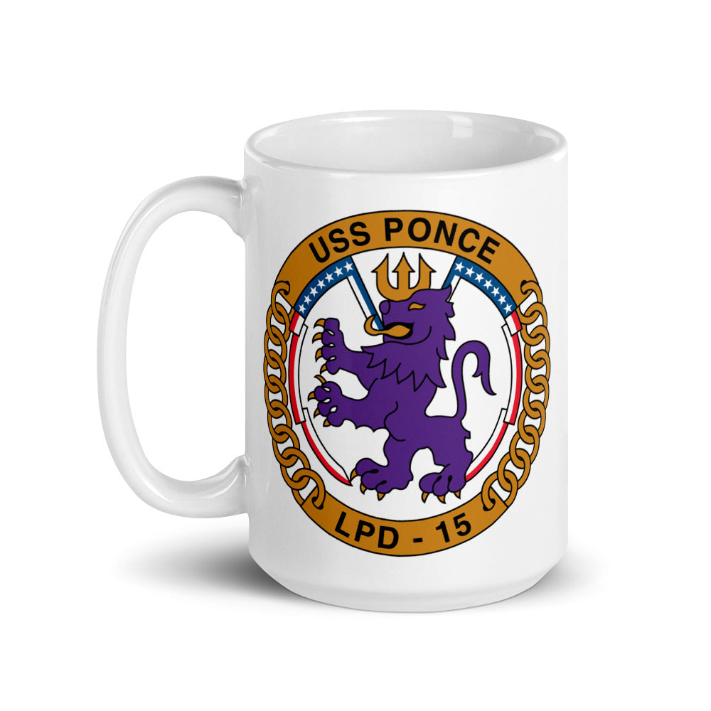 USS Ponce (LPD-15) Ship's Crest Mug