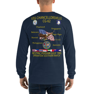 USS Chancellorsville (CG-62) 1995 Long Sleeve Cruise Shirt