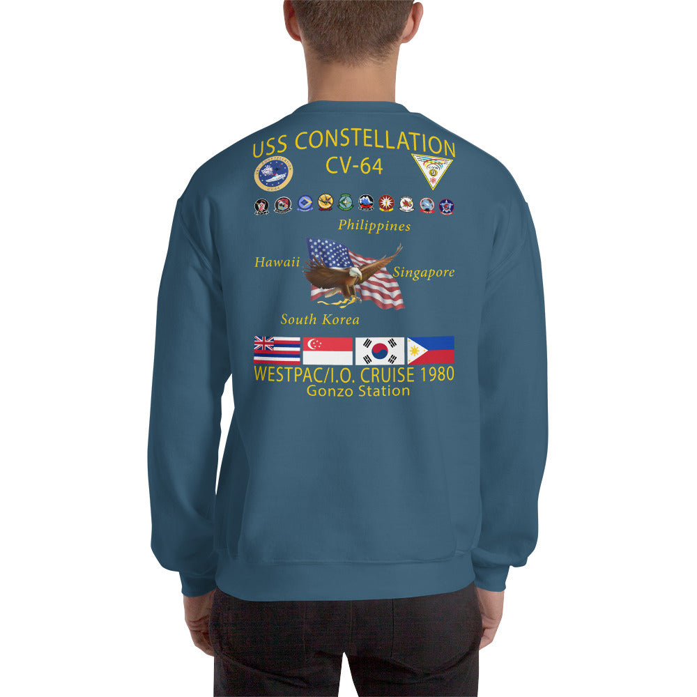 USS Constellation (CV-64) 1980 Cruise Sweatshirt
