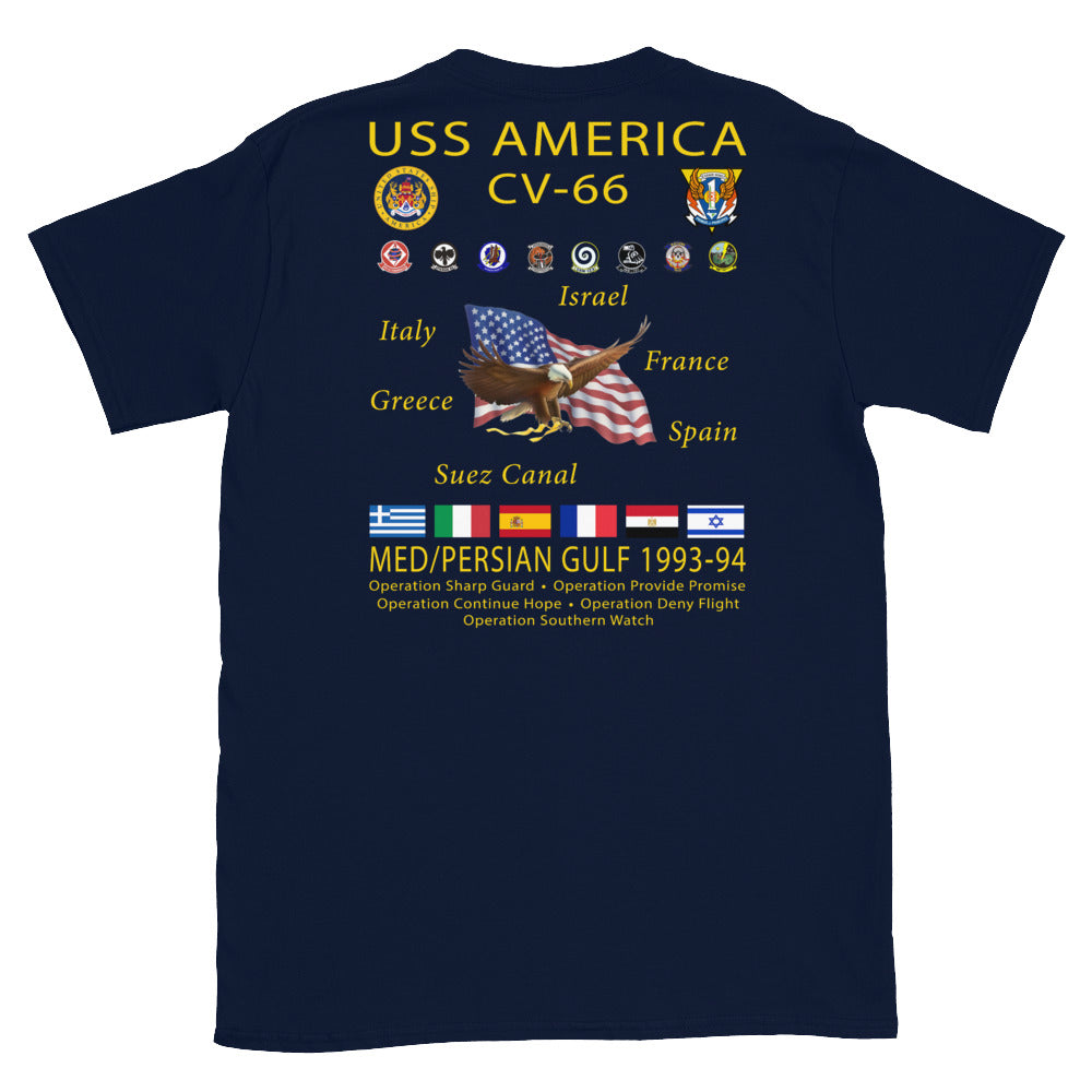 USS America (CV-66) 1993-94 Cruise Shirt