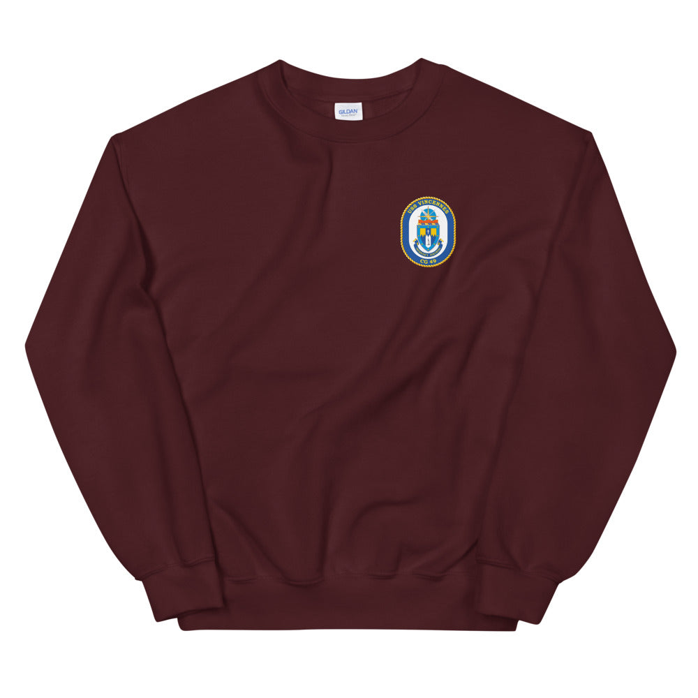 USS Vincennes (CG-49) Ship's Crest Sweatshirt