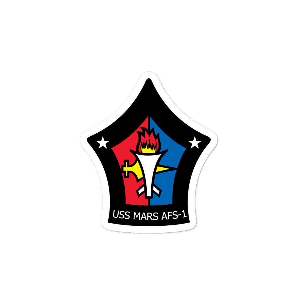 USS Mars (AFS-1) Ship's Crest Vinyl Sticker