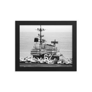 USS Independence (CV-62) Framed Ship's Island Photo