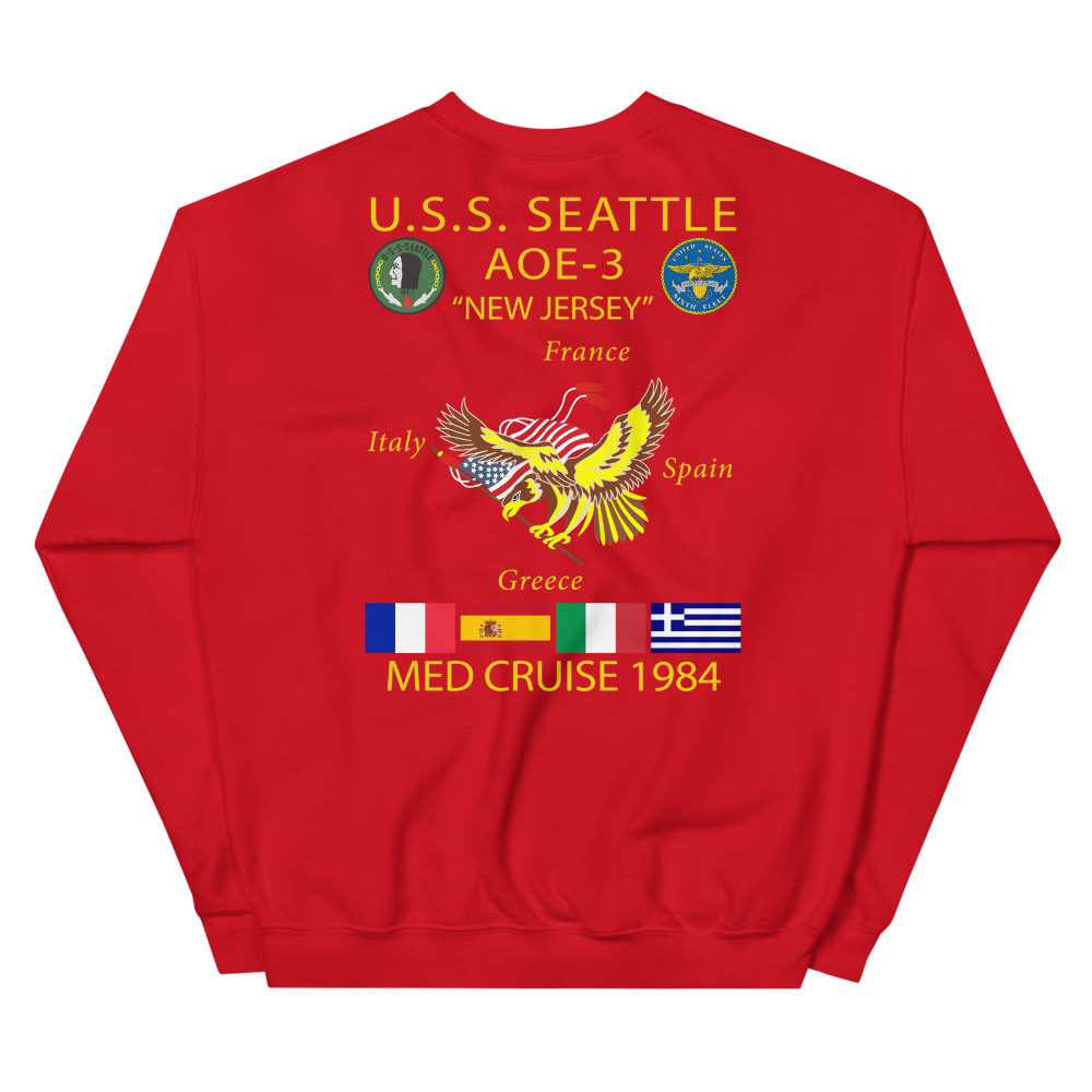 USS Seattle (AOE-3) 1984 Cruise Sweatshirt - CUSTOM