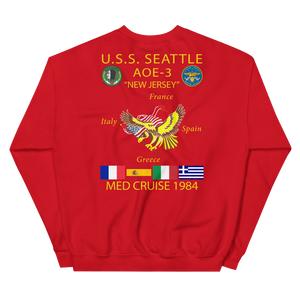 USS Seattle (AOE-3) 1984 Cruise Sweatshirt - CUSTOM