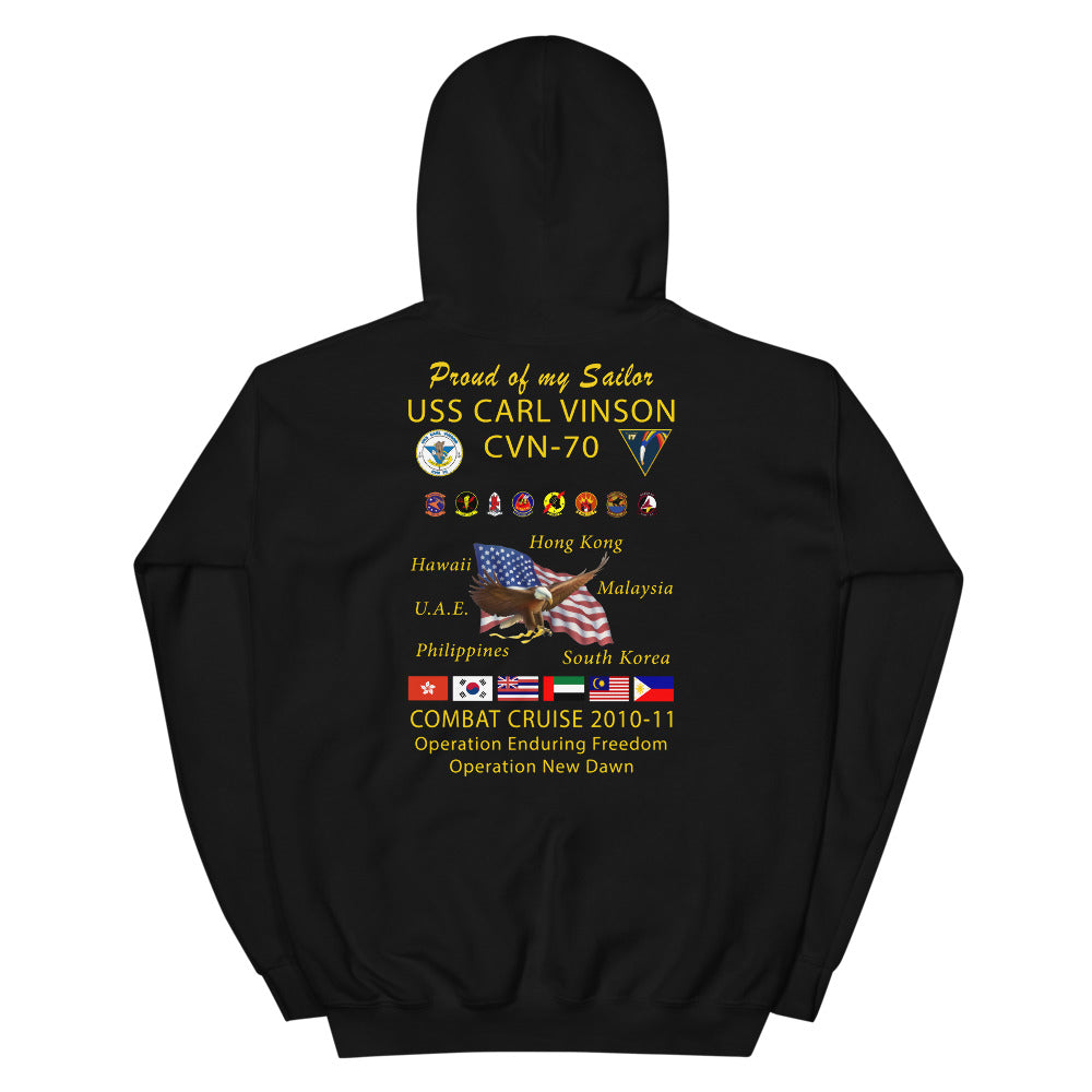 USS Carl Vinson (CVN-70) 2010-11 Cruise Hoodie - FAMILY