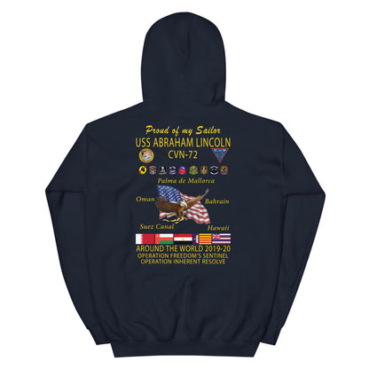 USS Abraham Lincoln (CVN-72) 2019-20 Cruise Hoodie - Family
