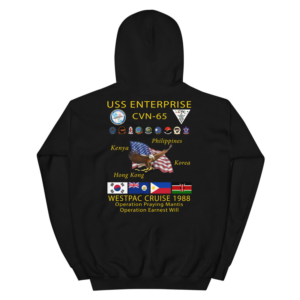 USS Enterprise (CVN-65) 1988 Cruise Hoodie