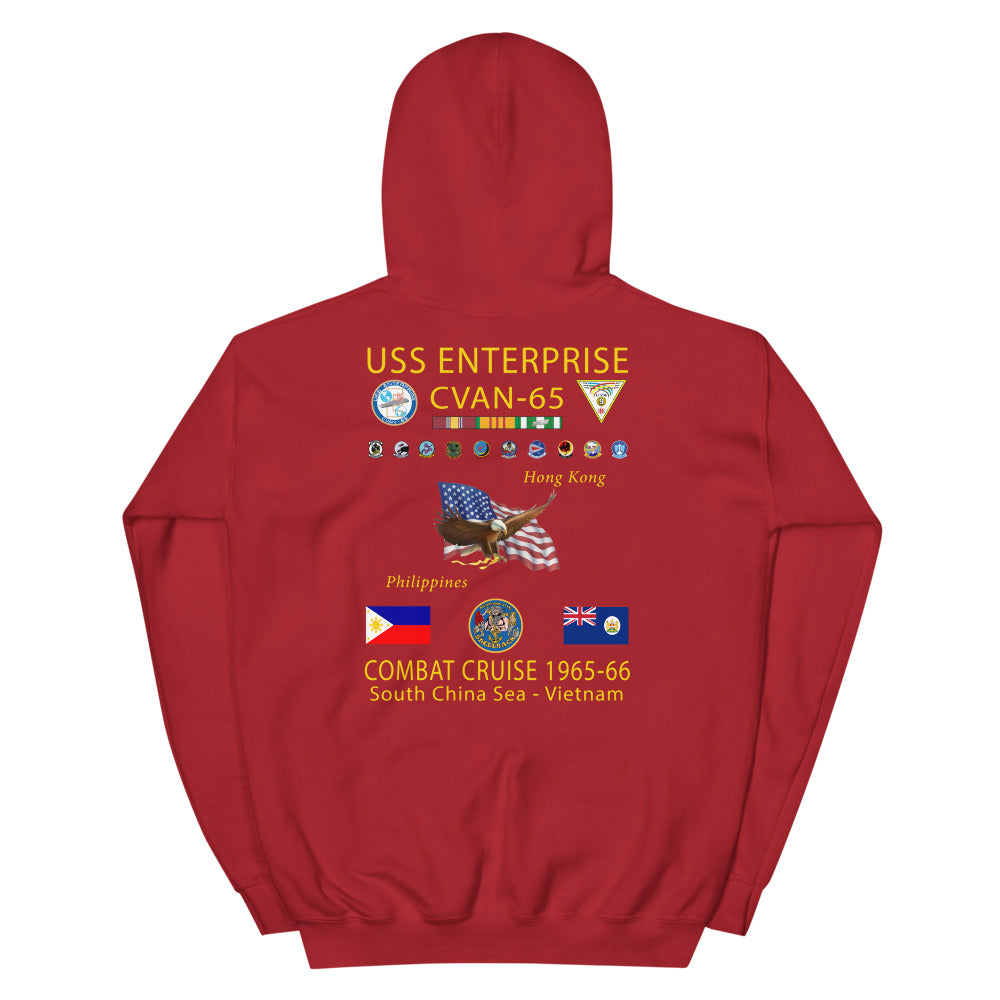USS Enterprise (CVAN-65) 1965-66 Cruise Hoodie