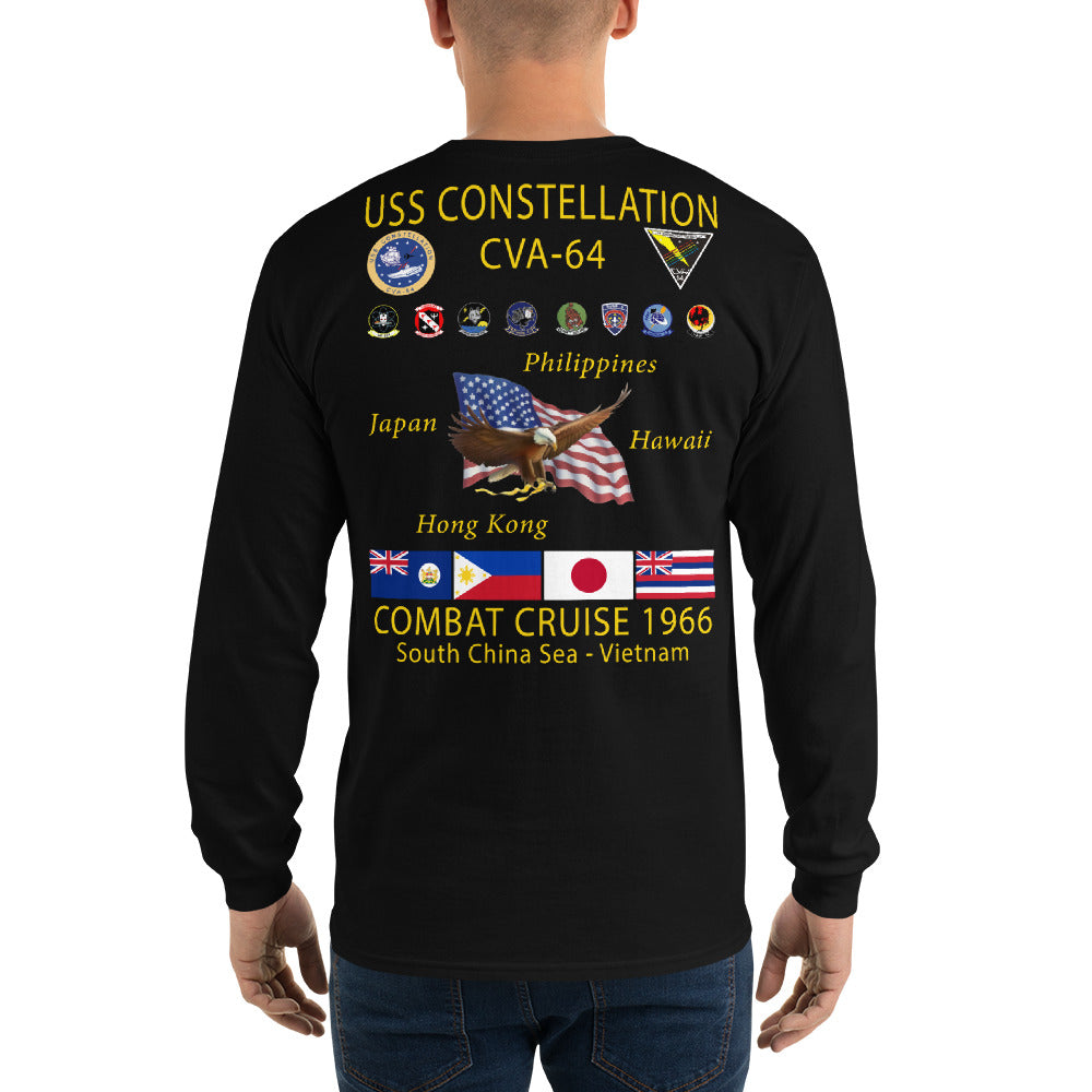 USS Constellation (CVA-64) 1966 Long Sleeve Cruise Shirt