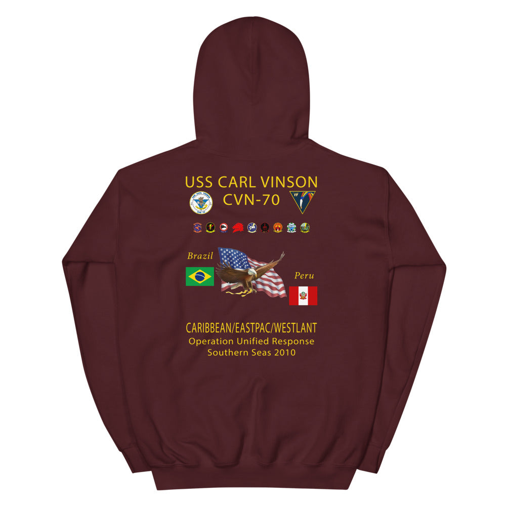 USS Carl Vinson (CVN-70) 2010 Southern Seas Cruise Hoodie