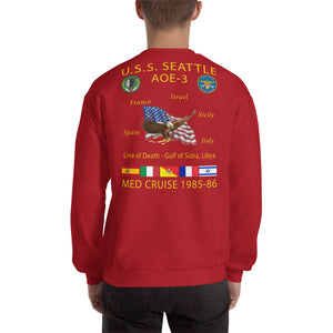 USS Seattle (AOE-3) 1985-86 Cruise Sweatshirt