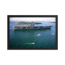 Load image into Gallery viewer, USS John F. Kennedy (CV-67) Framed Ship Photo - Boston Harbor