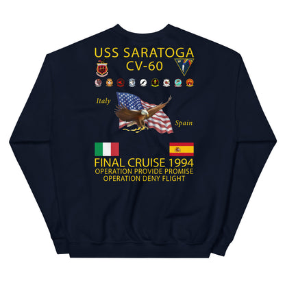 USS Saratoga (CV-60) 1994 Cruise Sweatshirt