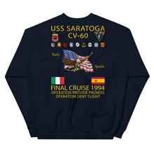 Load image into Gallery viewer, USS Saratoga (CV-60) 1994 Cruise Sweatshirt