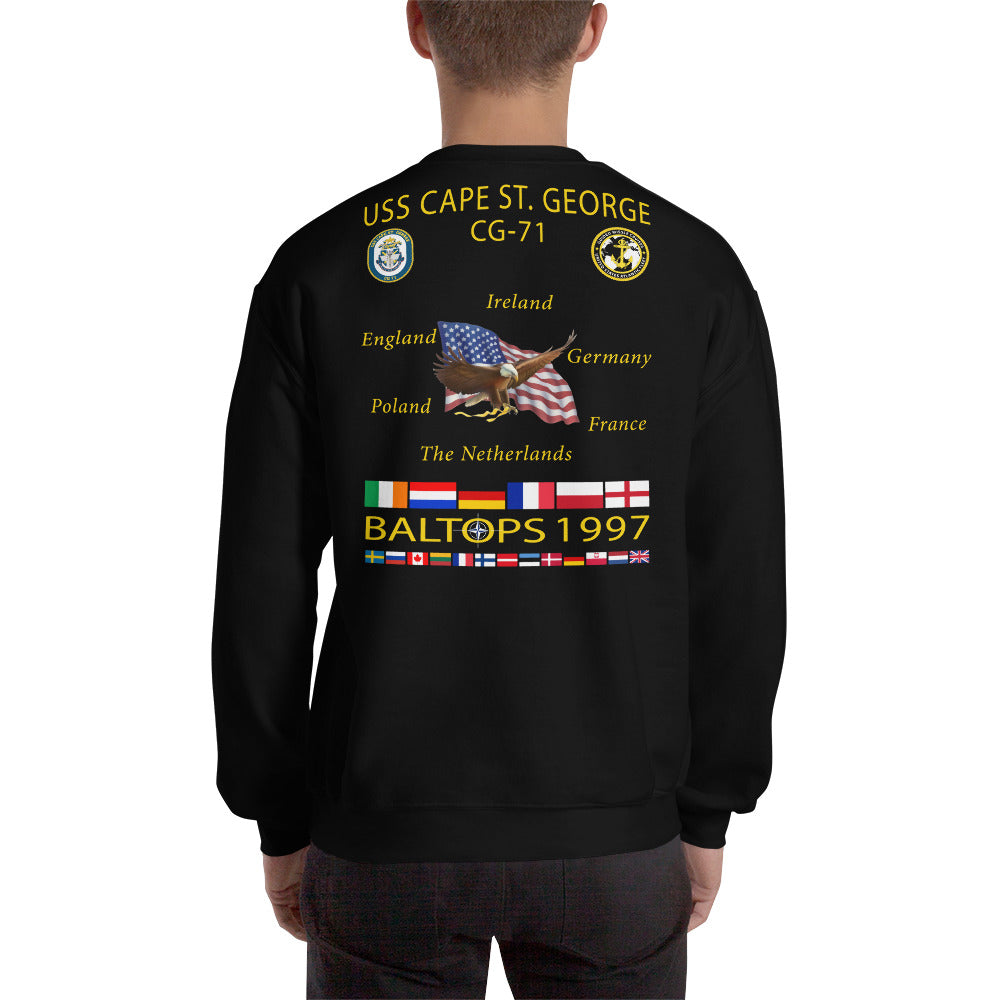 USS Cape St George (CG-71) 1997 Cruise Sweatshirt