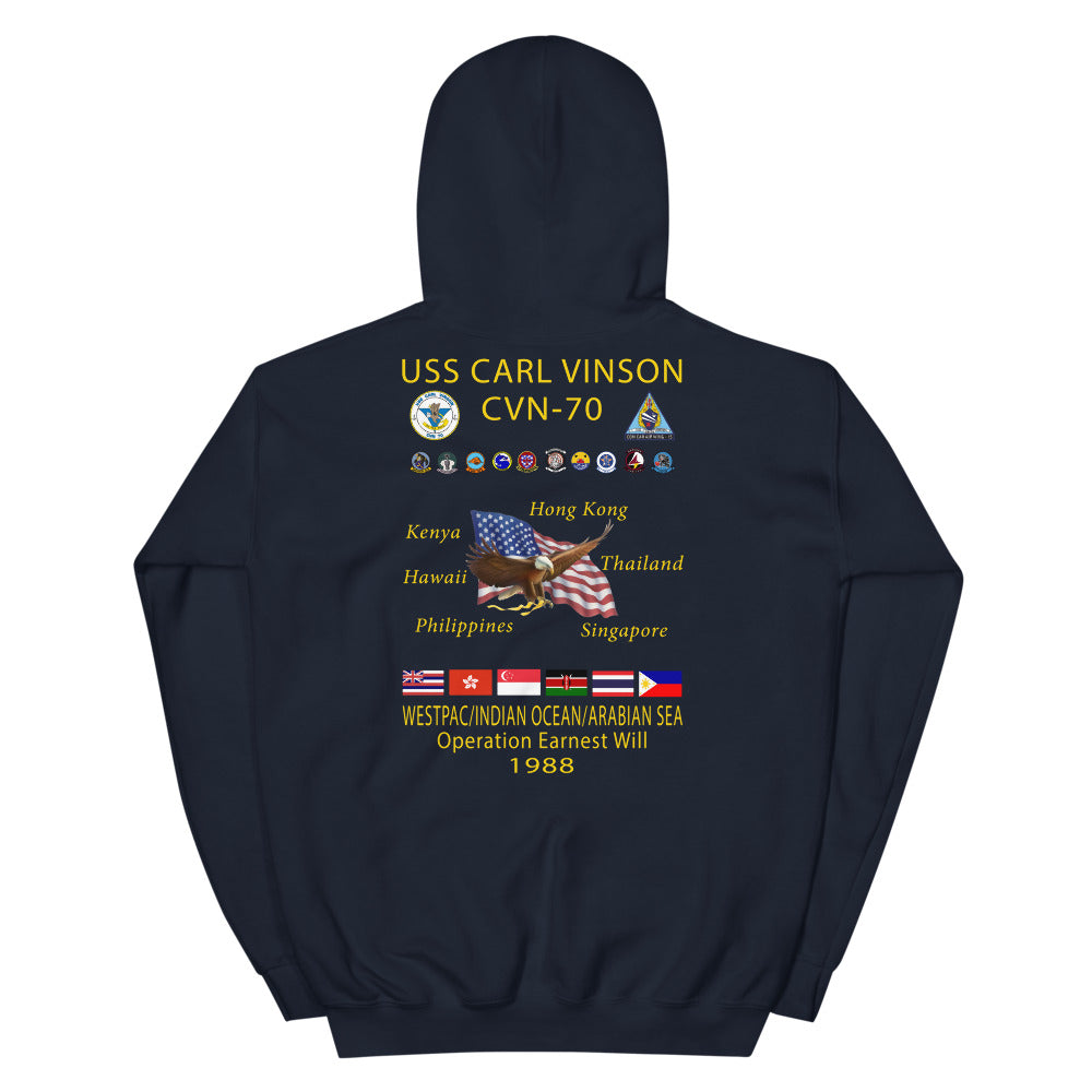 USS Carl Vinson (CVN-70) 1988 Cruise Hoodie