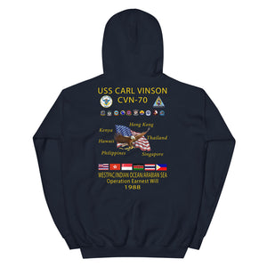 USS Carl Vinson (CVN-70) 1988 Cruise Hoodie