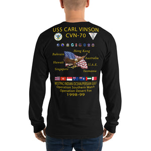 USS Carl Vinson (CVN-70) 1998-99 Long Sleeve Cruise Shirt
