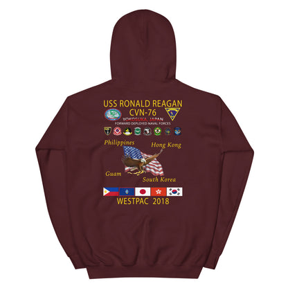 USS Ronald Reagan (CVN-76) 2018 Cruise Hoodie