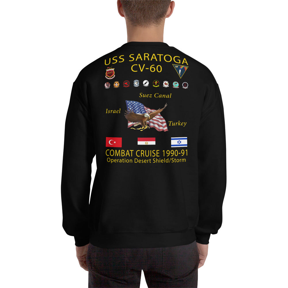 USS Saratoga (CV-60) 1990-91 Cruise Sweatshirt