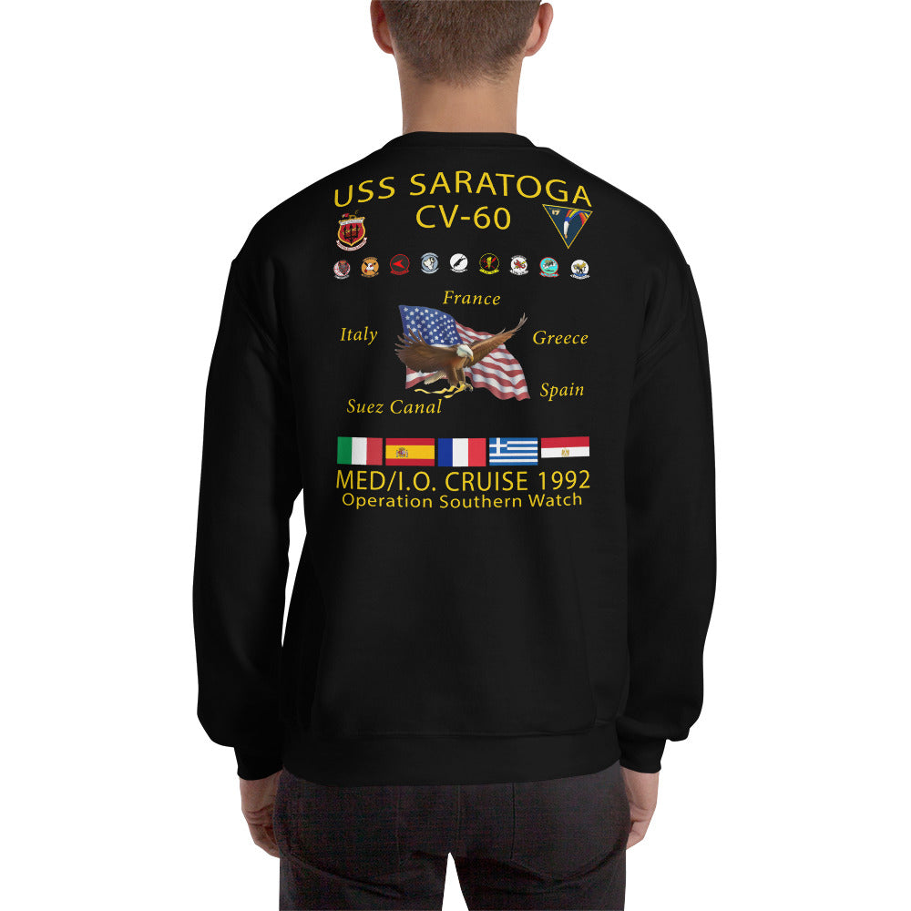 USS Saratoga (CV-60) 1992 Cruise Sweatshirt