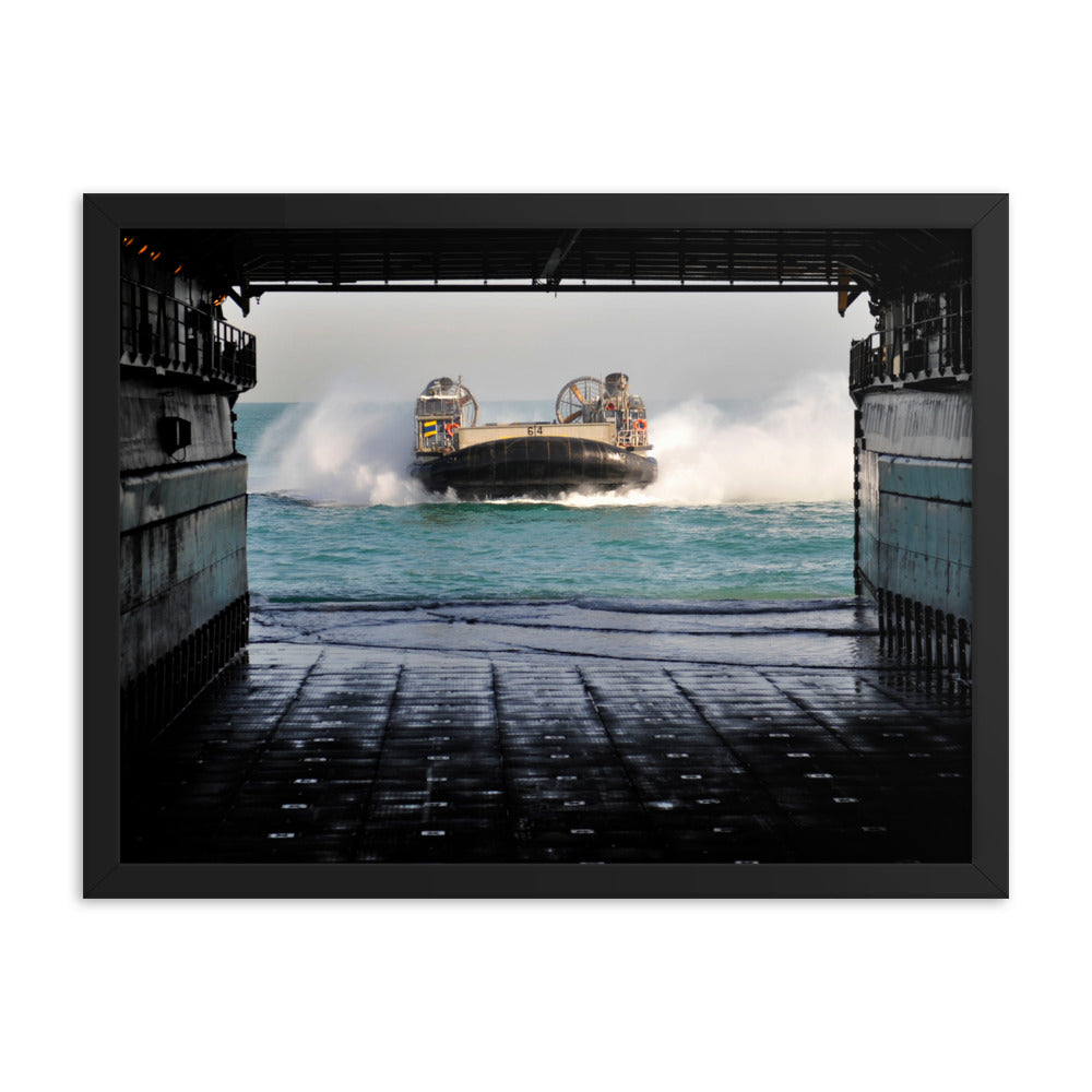 USS Pearl Harbor (LSD-52) Framed Well Deck Photo