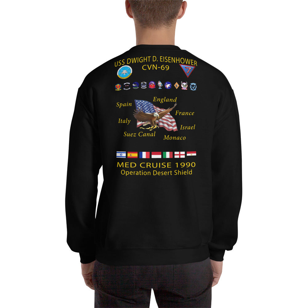 USS Dwight D. Eisenhower (CVN-69) 1990 Cruise Sweatshirt