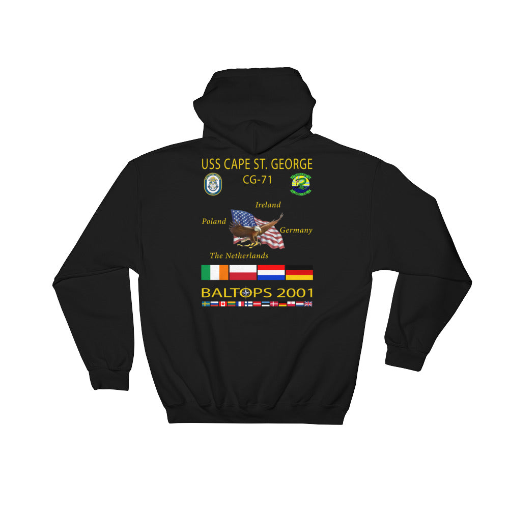 USS Cape St George (CG-71) 2001 Cruise Hoodie