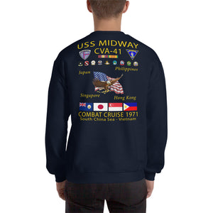 USS Midway (CVA-41) 1971 Cruise Sweatshirt