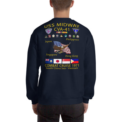 USS Midway (CVA-41) 1971 Cruise Sweatshirt