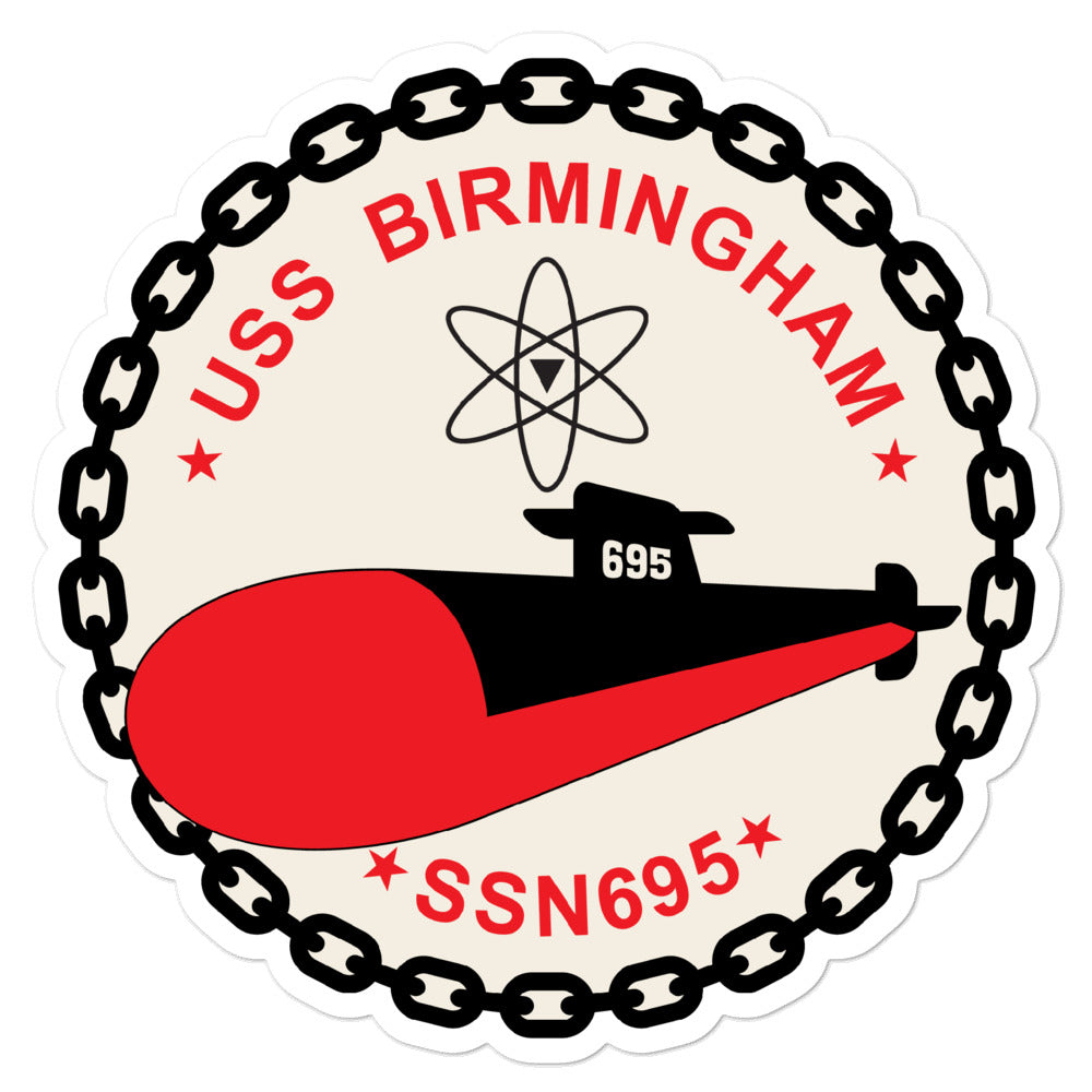 USS Birmingham (SSN-695) Ship's Crest Vinyl Sticker