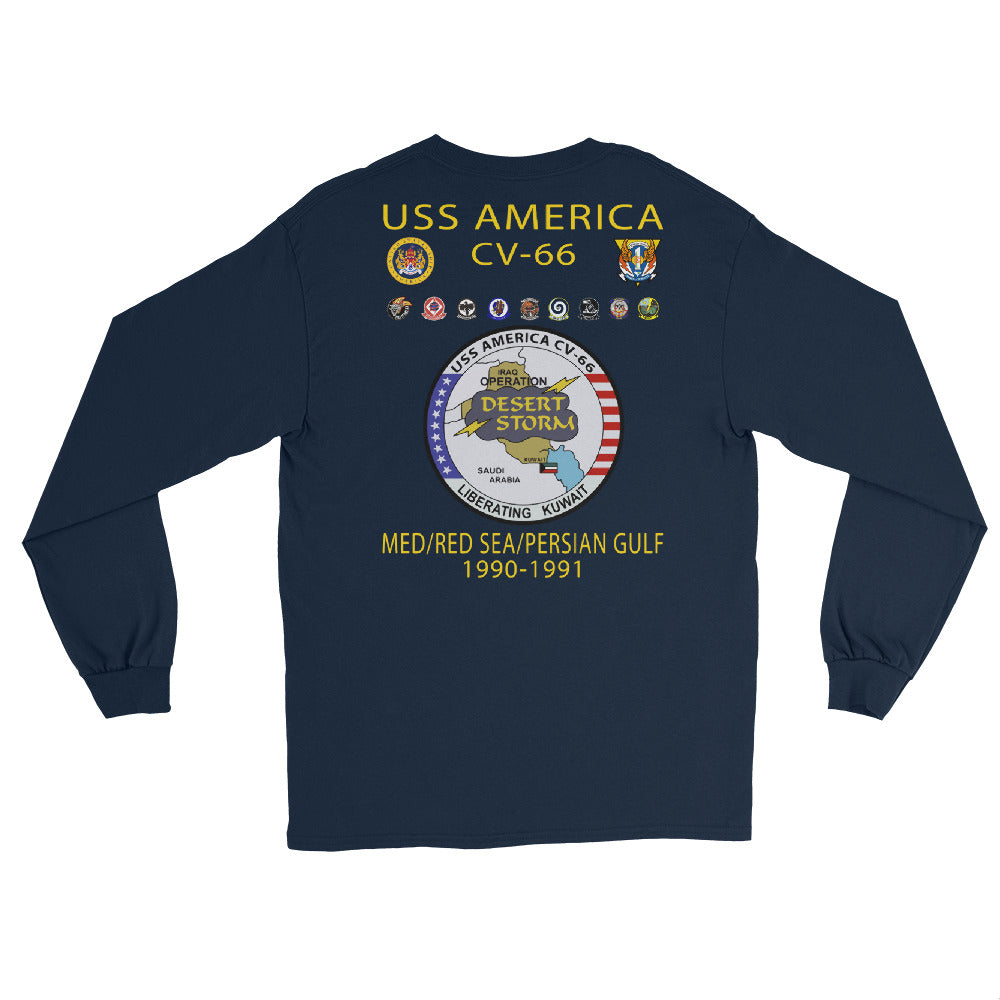 USS America (CV-66) 1990-91 Long Sleeve Cruise Shirt (Ver 2)