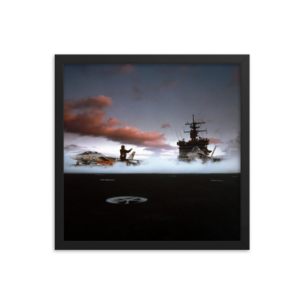 USS Enterprise (CVN-65) Framed Ship Flight Ops Photo