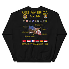 Load image into Gallery viewer, USS America (CV-66) 1989 Cruise Sweatshirt