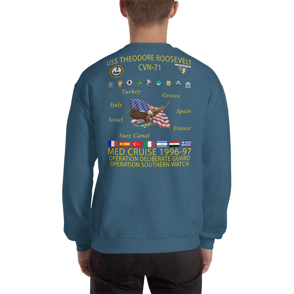 USS Theodore Roosevelt (CVN-71) 1996-97 Cruise Sweatshirt
