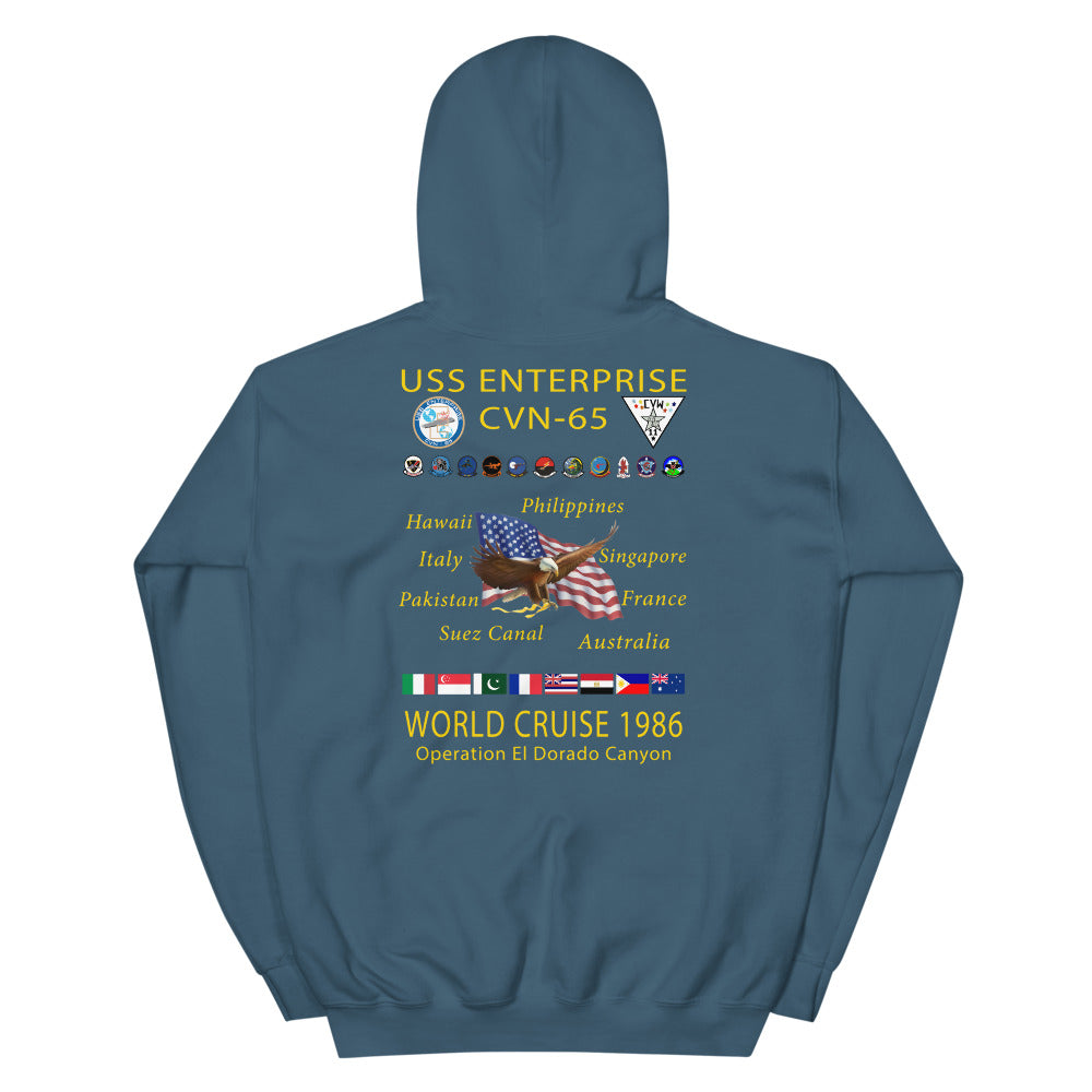 USS Enterprise (CVN-65) 1986 Cruise Hoodie