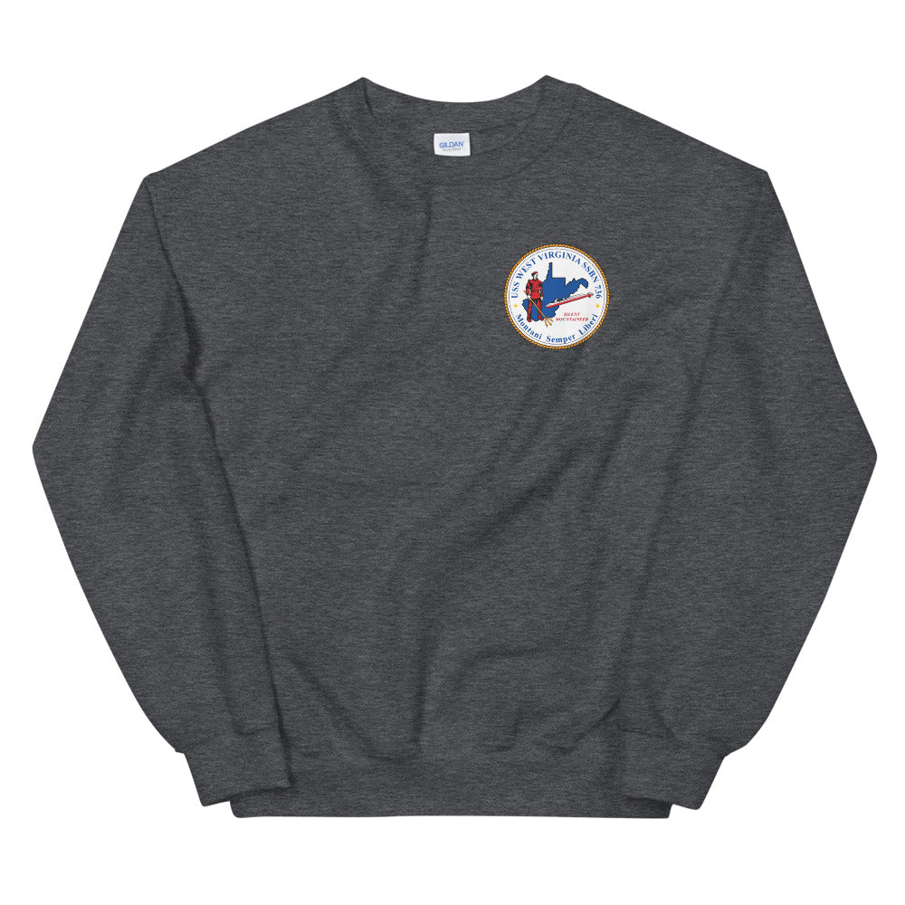 USS West Virginia (SSBN-736) Ship's Crest Sweatshirt