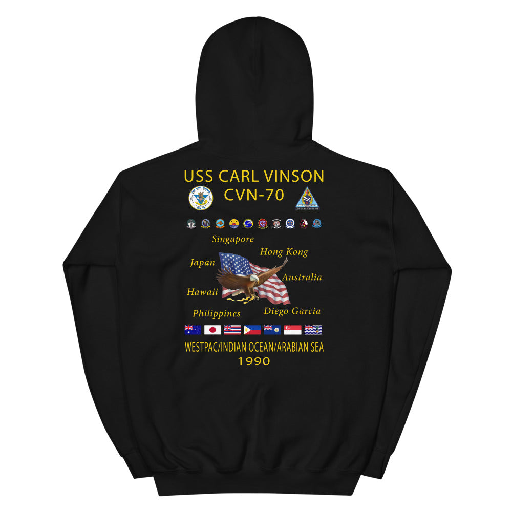 USS Carl Vinson (CVN-70) 1990 Cruise Hoodie