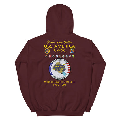 USS America (CV-66) 1990-91 Cruise Hoodie ver 2 - FAMILY
